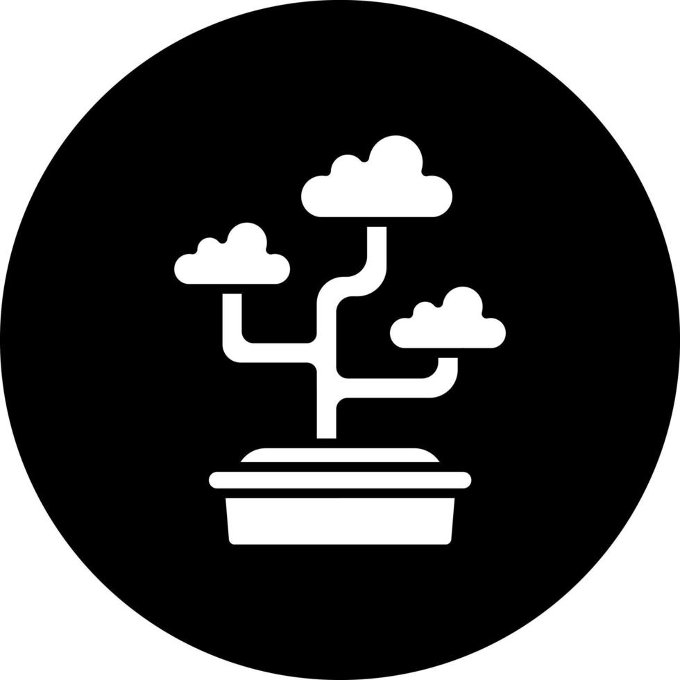 bonsai vector icono estilo