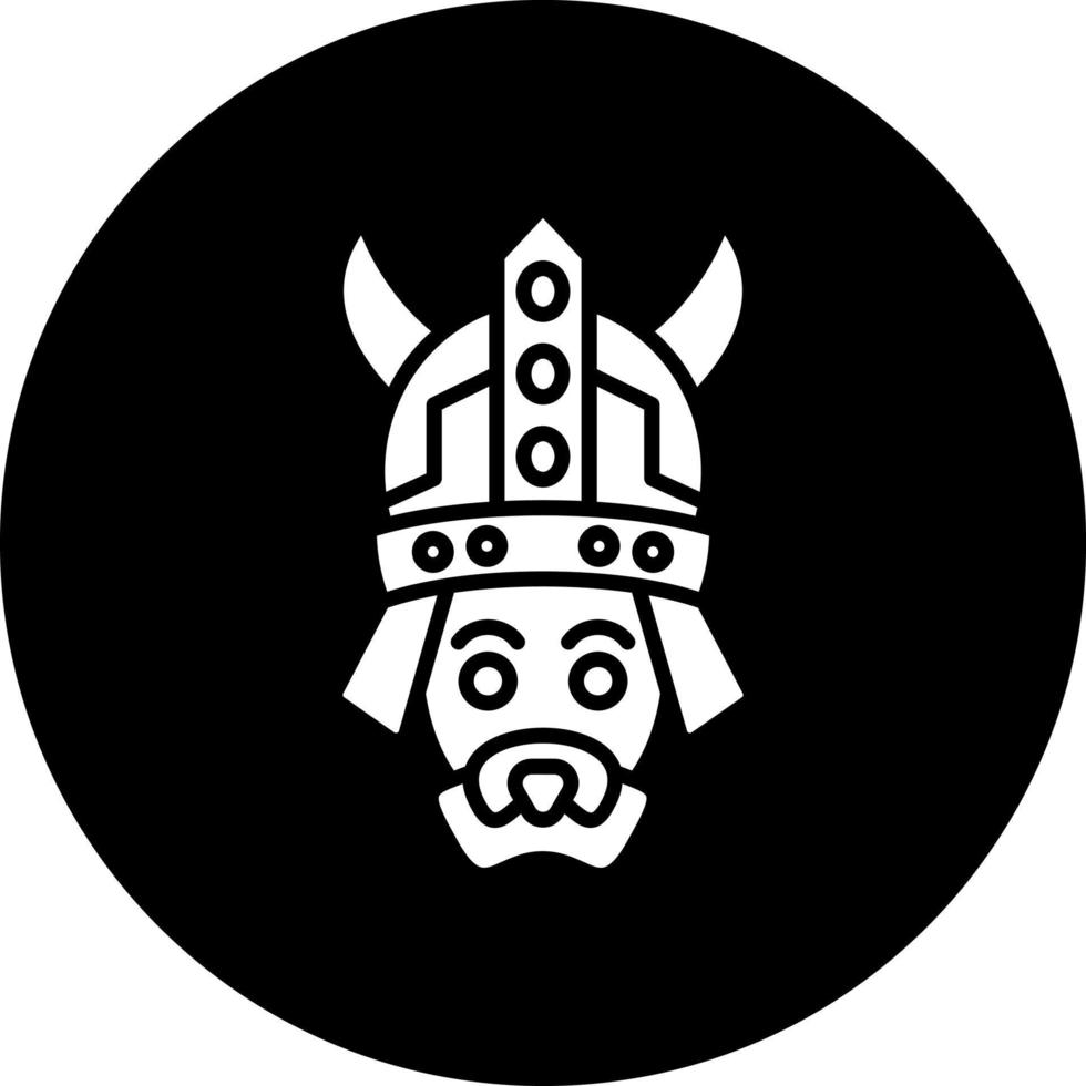 vikingo caza perro vector icono estilo