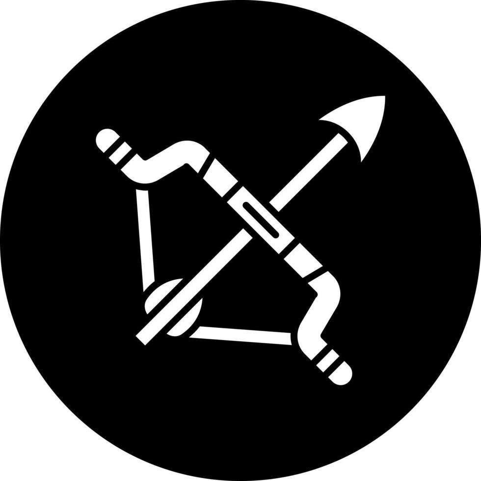 Bow And Arrow Vector Icon Style