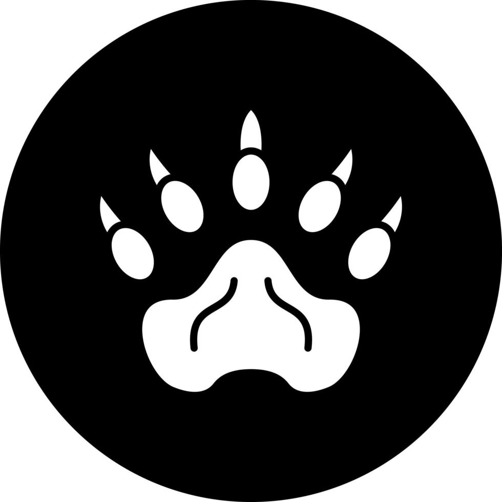 Bear Paw Vector Icon Style