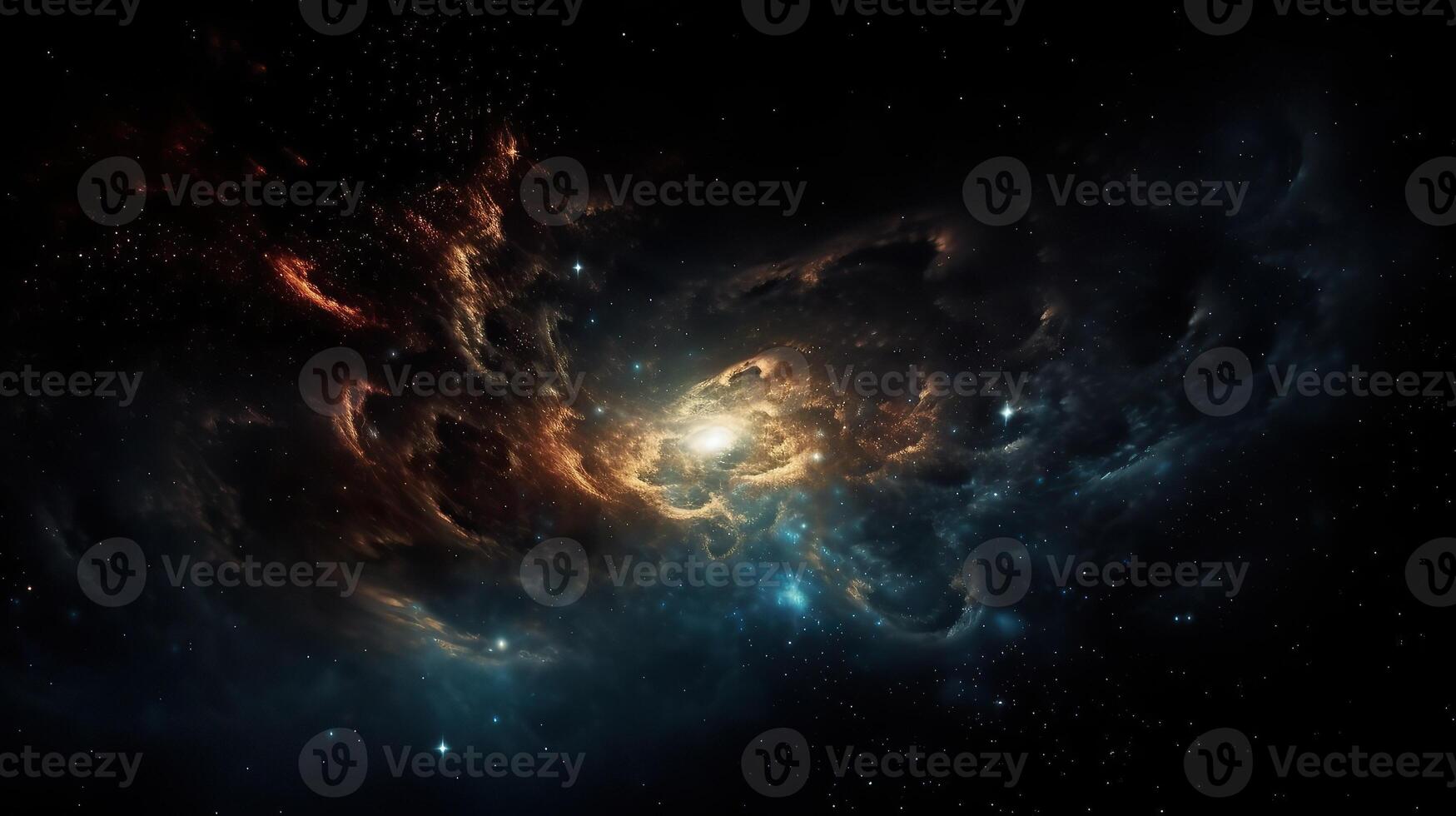 galaxia y nebulosa. resumen espacio antecedentes. interminable universo con estrellas y galaxias en exterior espacio. cosmos Arte. generativo ai foto