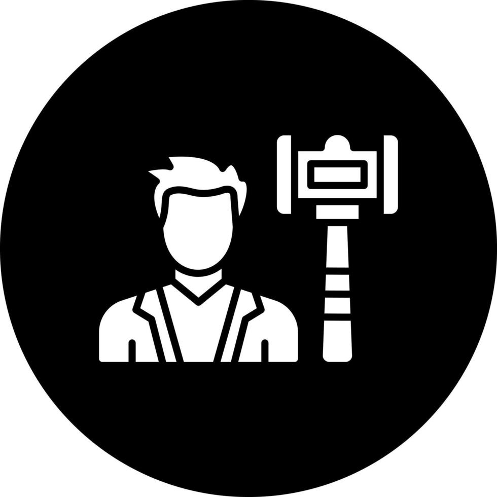 Judge Male Vector Icon Style