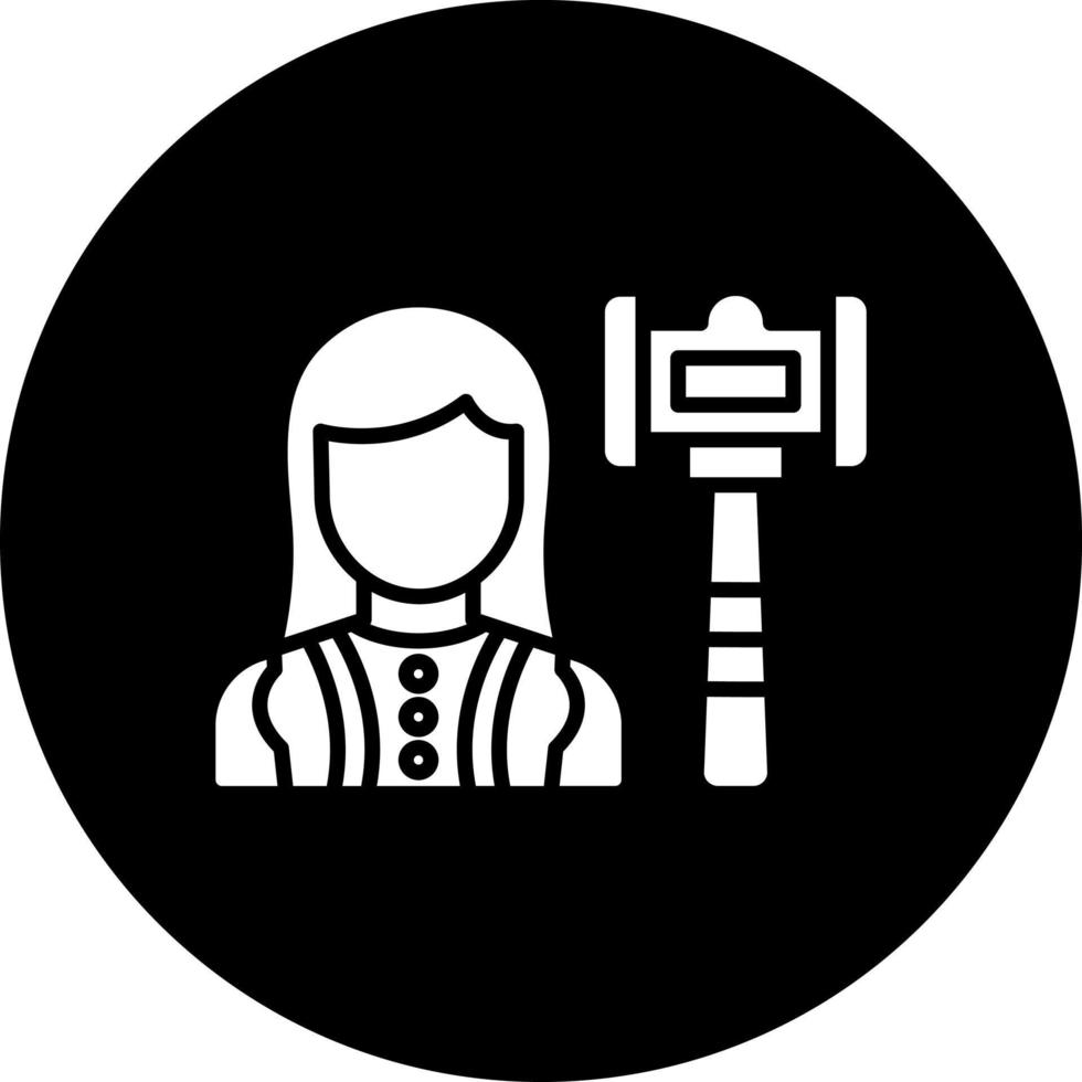 Judge Female Vector Icon Style