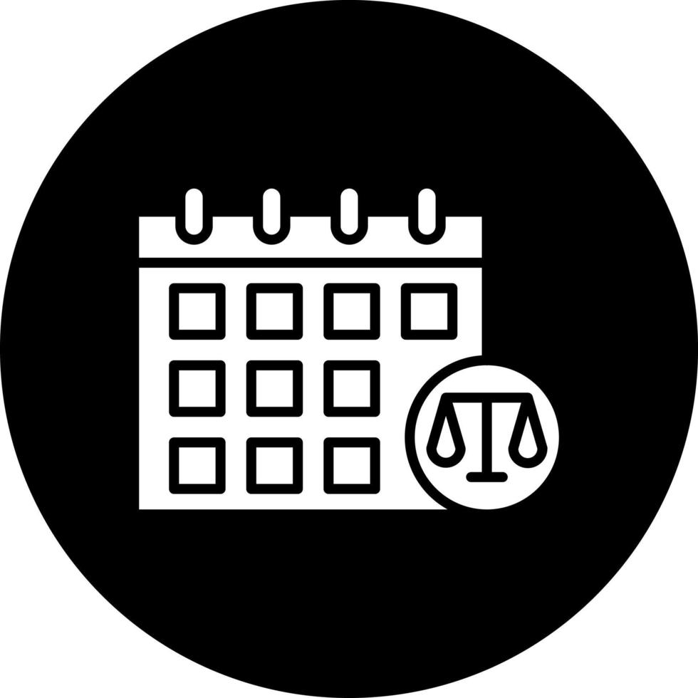 Court Date Vector Icon Style