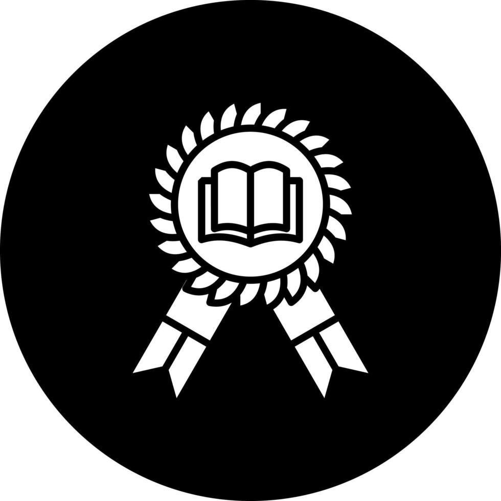 literario premio vector icono estilo