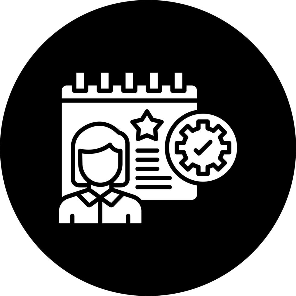 Event Planner Female Vector Icon Style