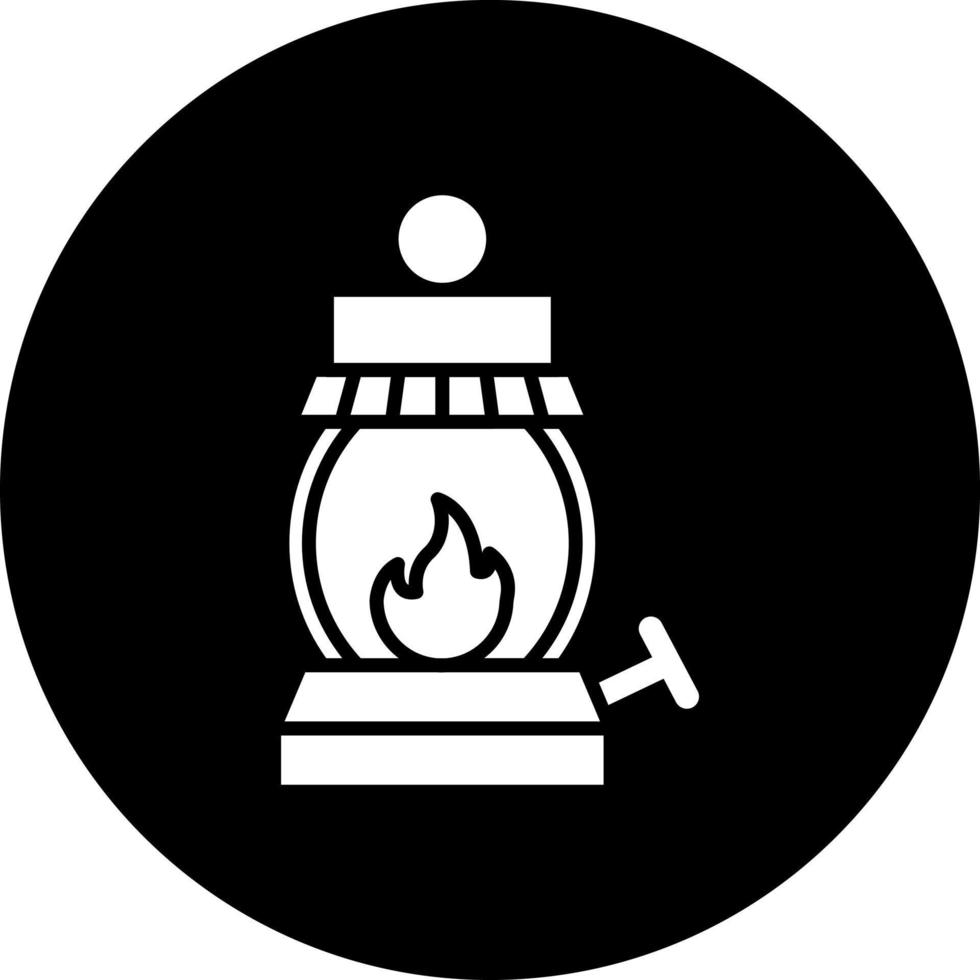 Gas Lamp Vector Icon Style