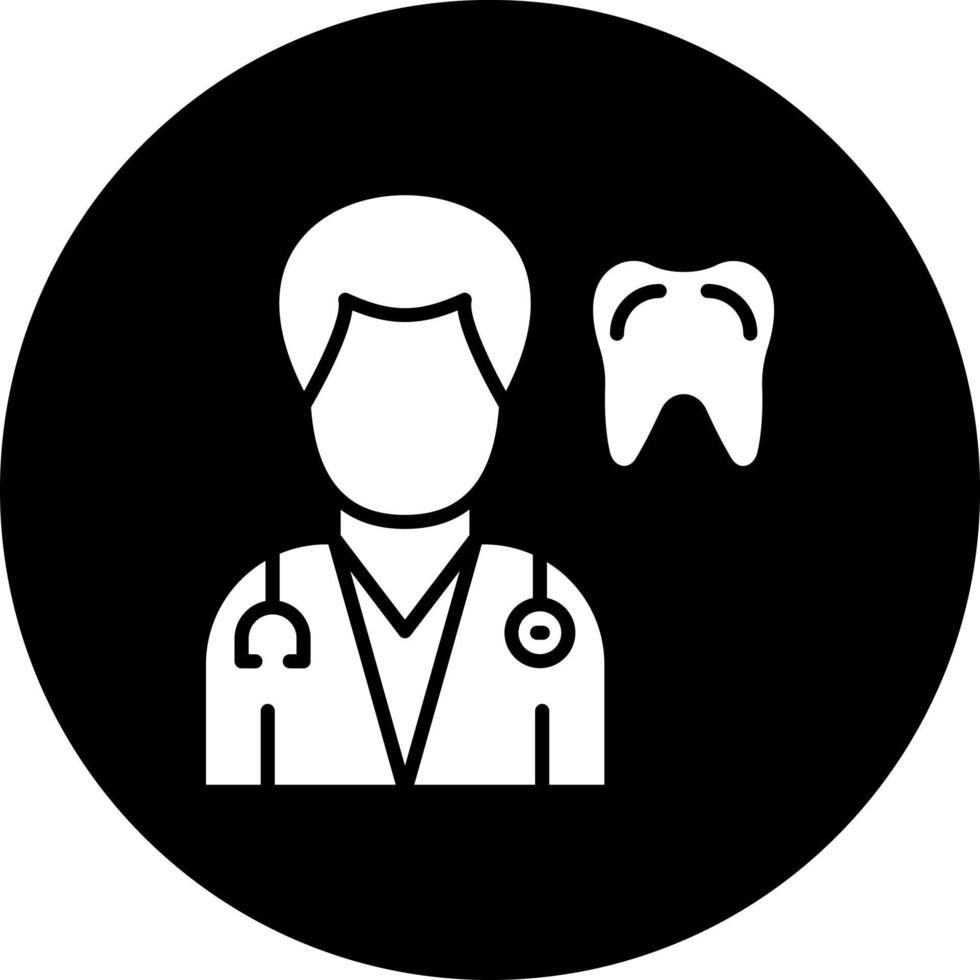 dentista masculino vector icono estilo