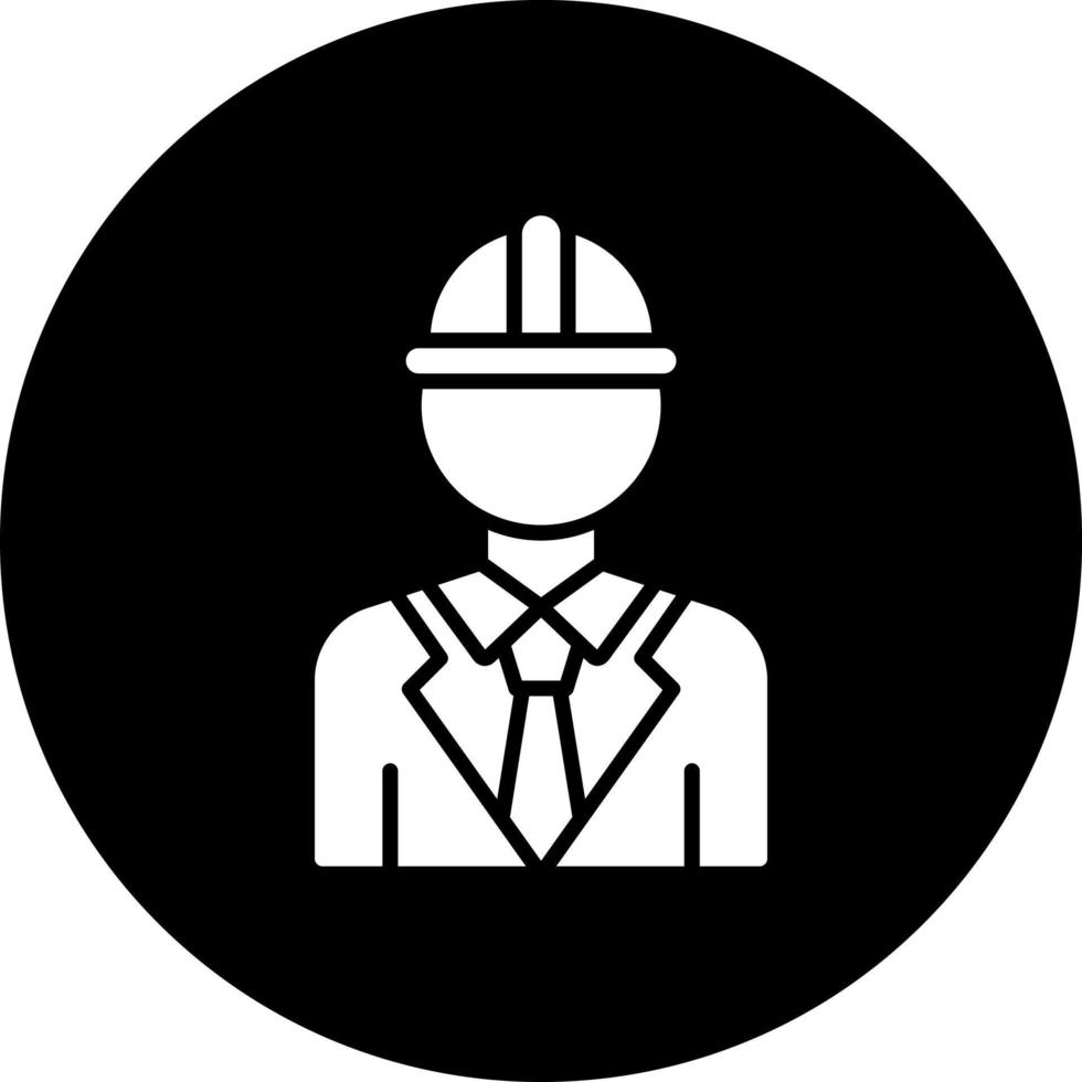 Engineer Male Vector Icon Style