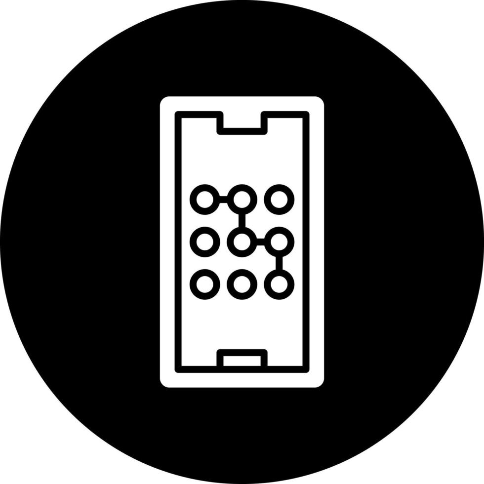 Mobile Pattern Lock Vector Icon Style