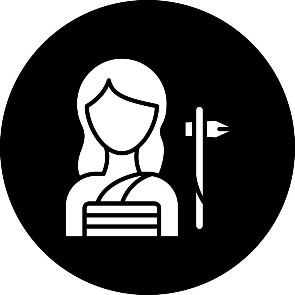 mujer de las cavernas vector icono estilo