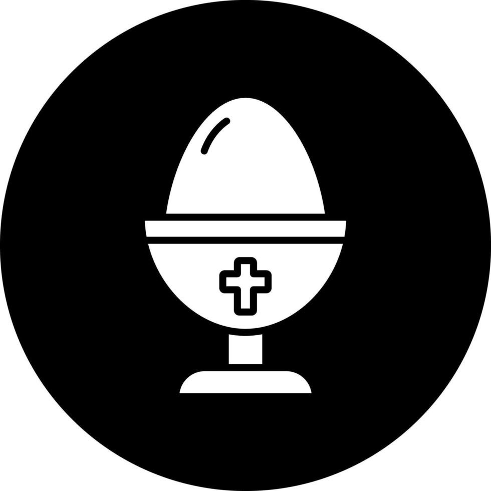 Boiled Egg Chalice Vector Icon Style