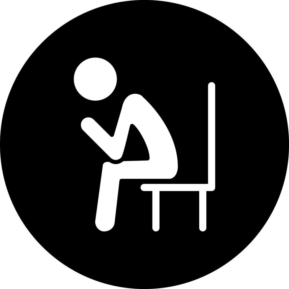 Loneliness Vector Icon Style