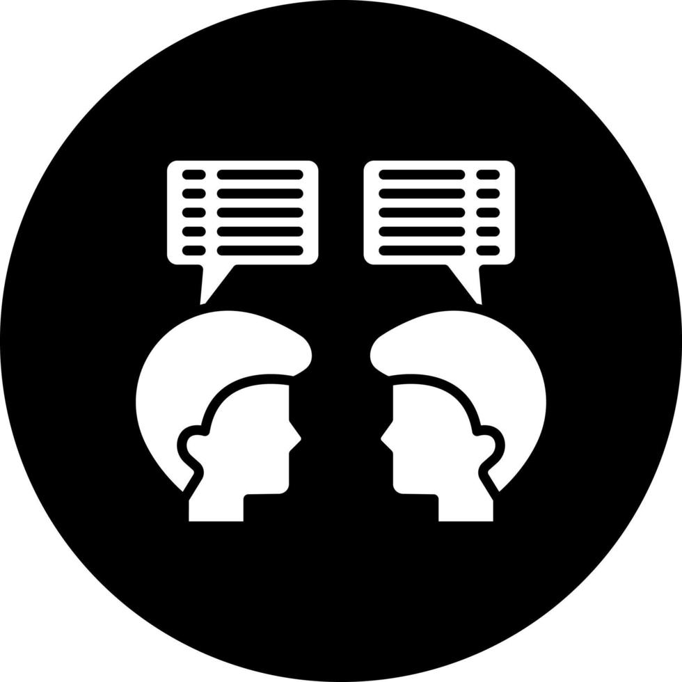 Face To Face Conversati Vector Icon Style