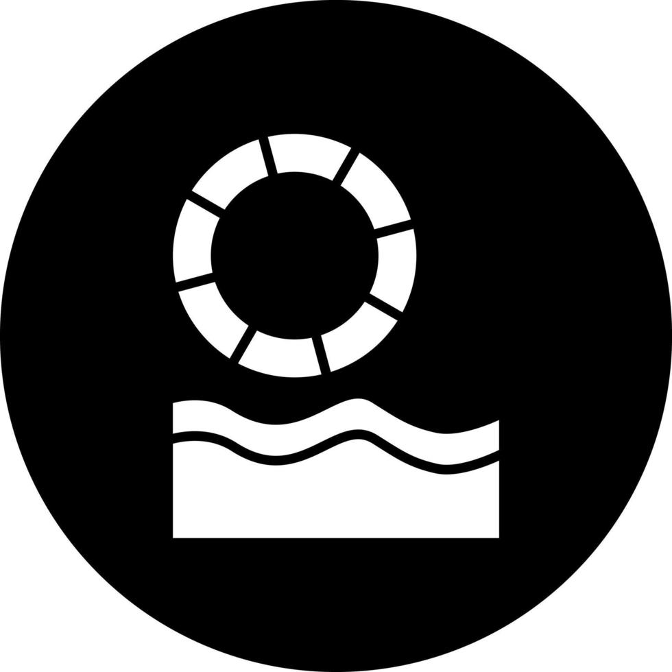 Rescue Swimming Vector Icon Style