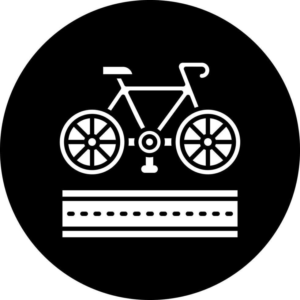 bicicleta carril vector icono estilo