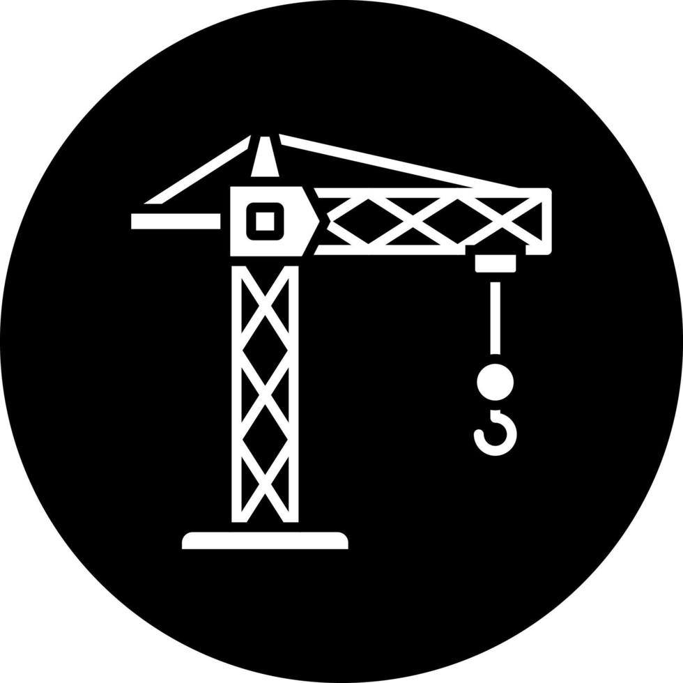 Tower Crane Vector Icon Style