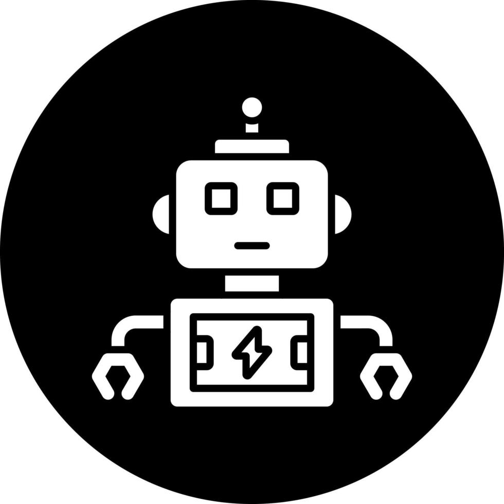 robot batería vector icono estilo