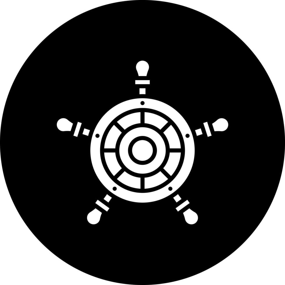 Ship Wheel Vector Icon Style