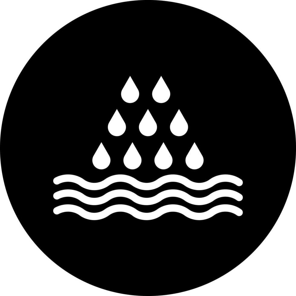 Oceano lluvia vector icono estilo