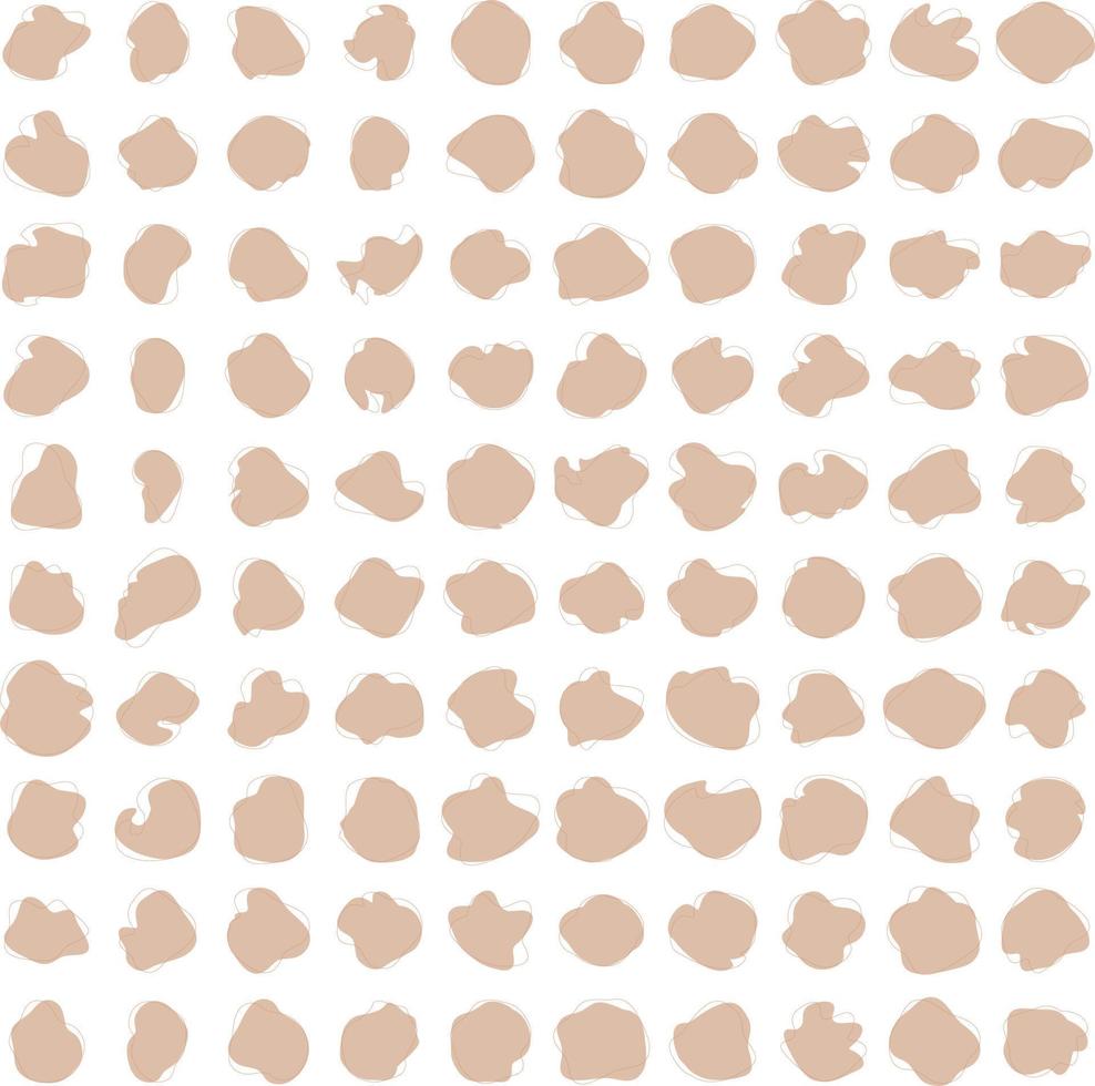 Hand Drawn Organic Shapes Liquid and fluid shape Black symbol Set 50 vector