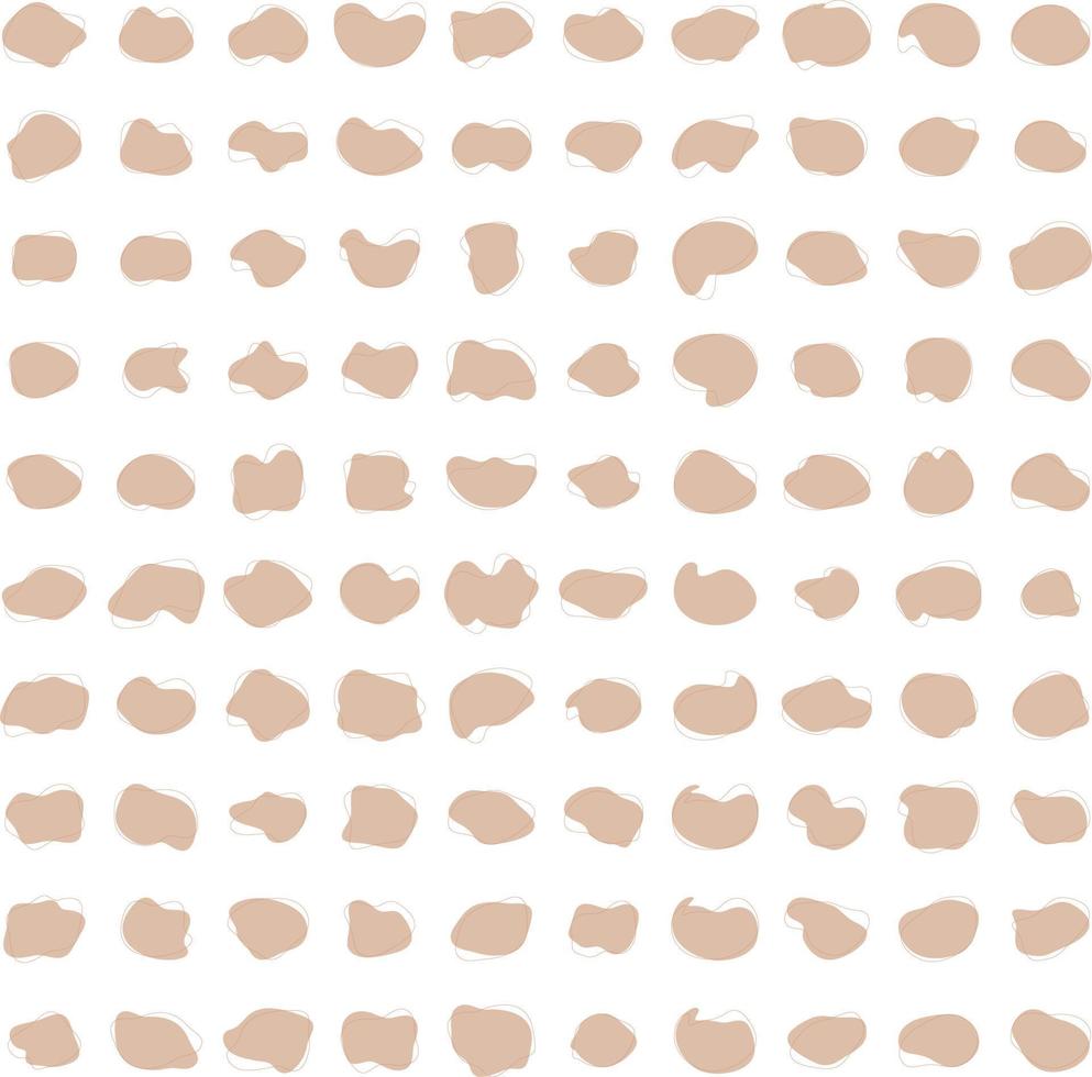 Hand Drawn Organic Shapes Liquid and fluid shape Black symbol Set 50 vector