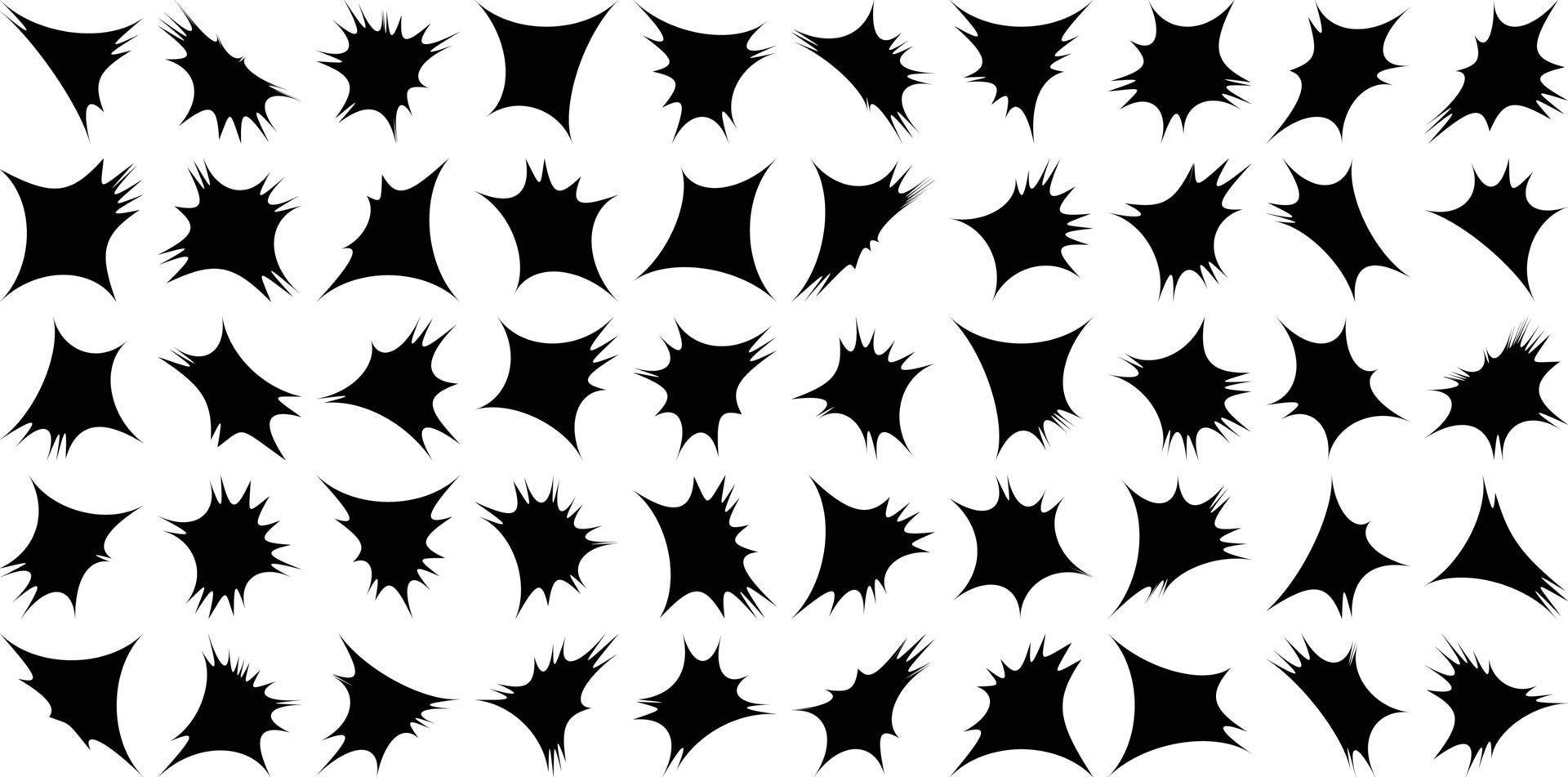 sparkles shape and fire flakes shape Set 50 vector