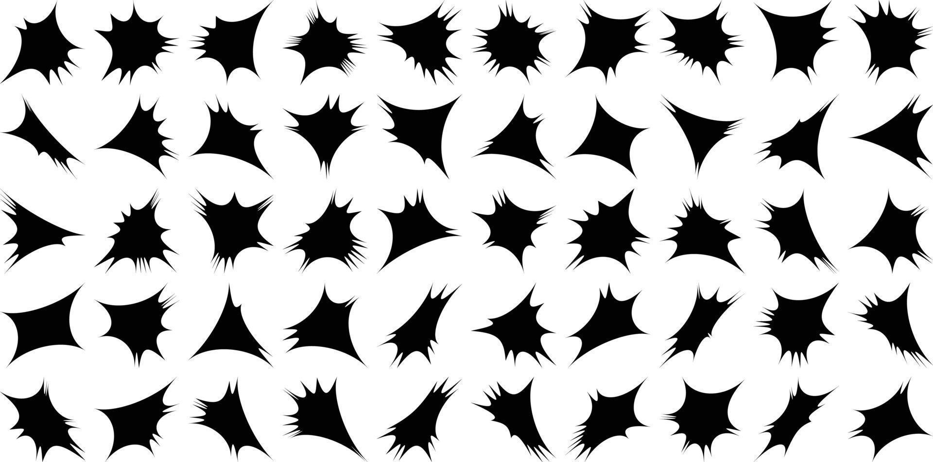 sparkles shape and fire flakes shape Set 50 vector