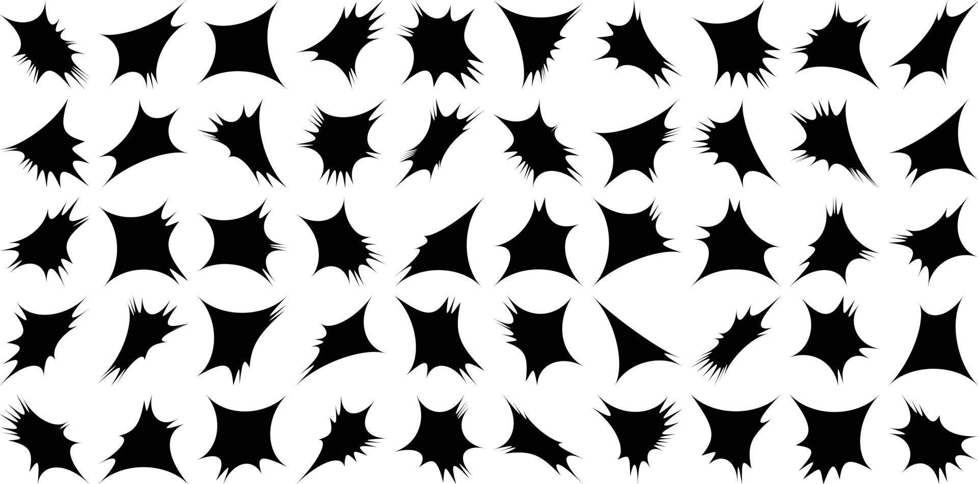 sparkles shape and fire flakes shape Set 50 vector