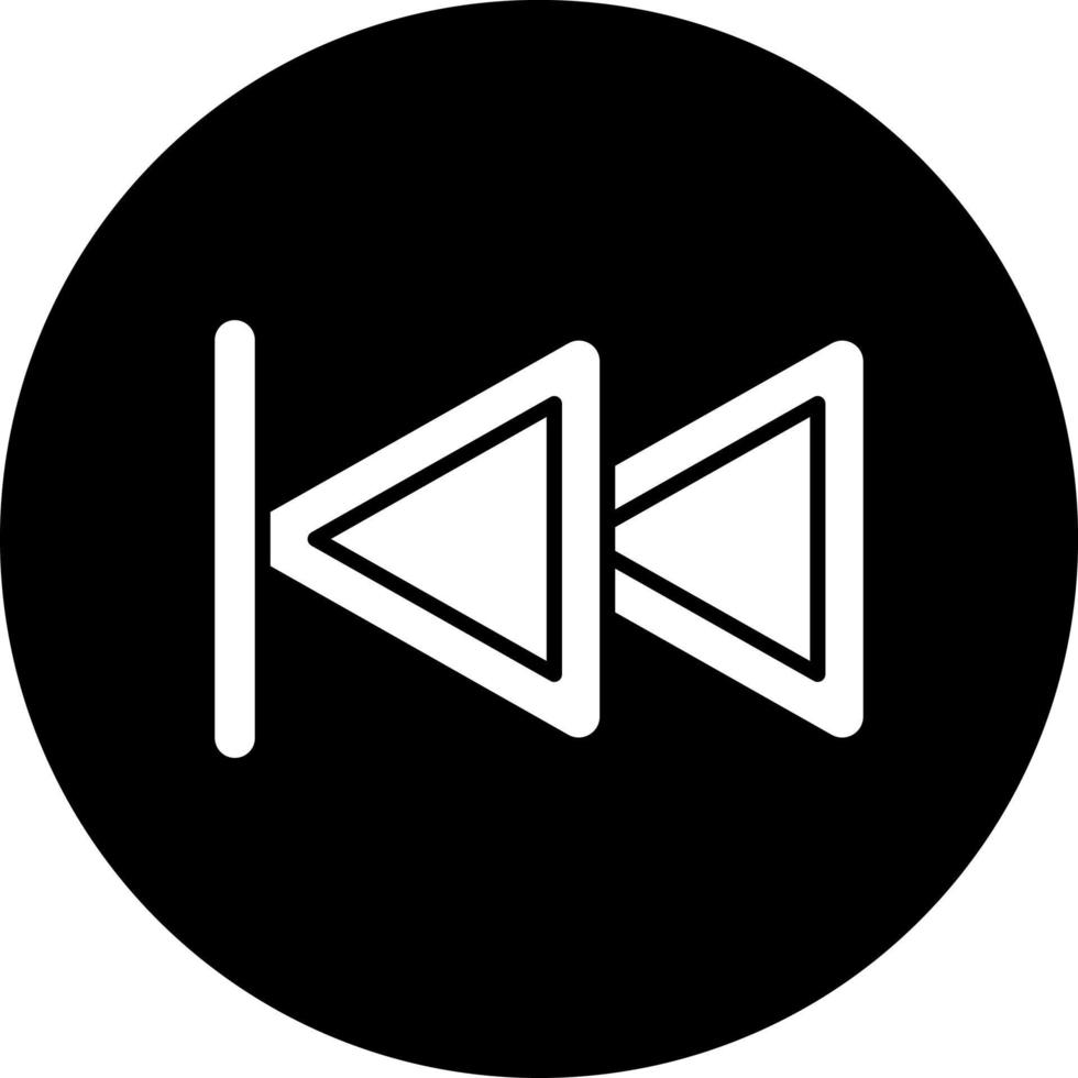 Backward Button Vector Icon Style
