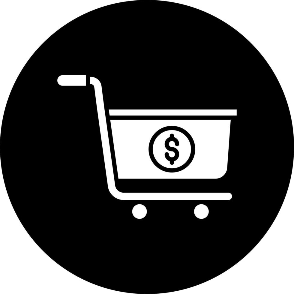 compras carro vector icono estilo