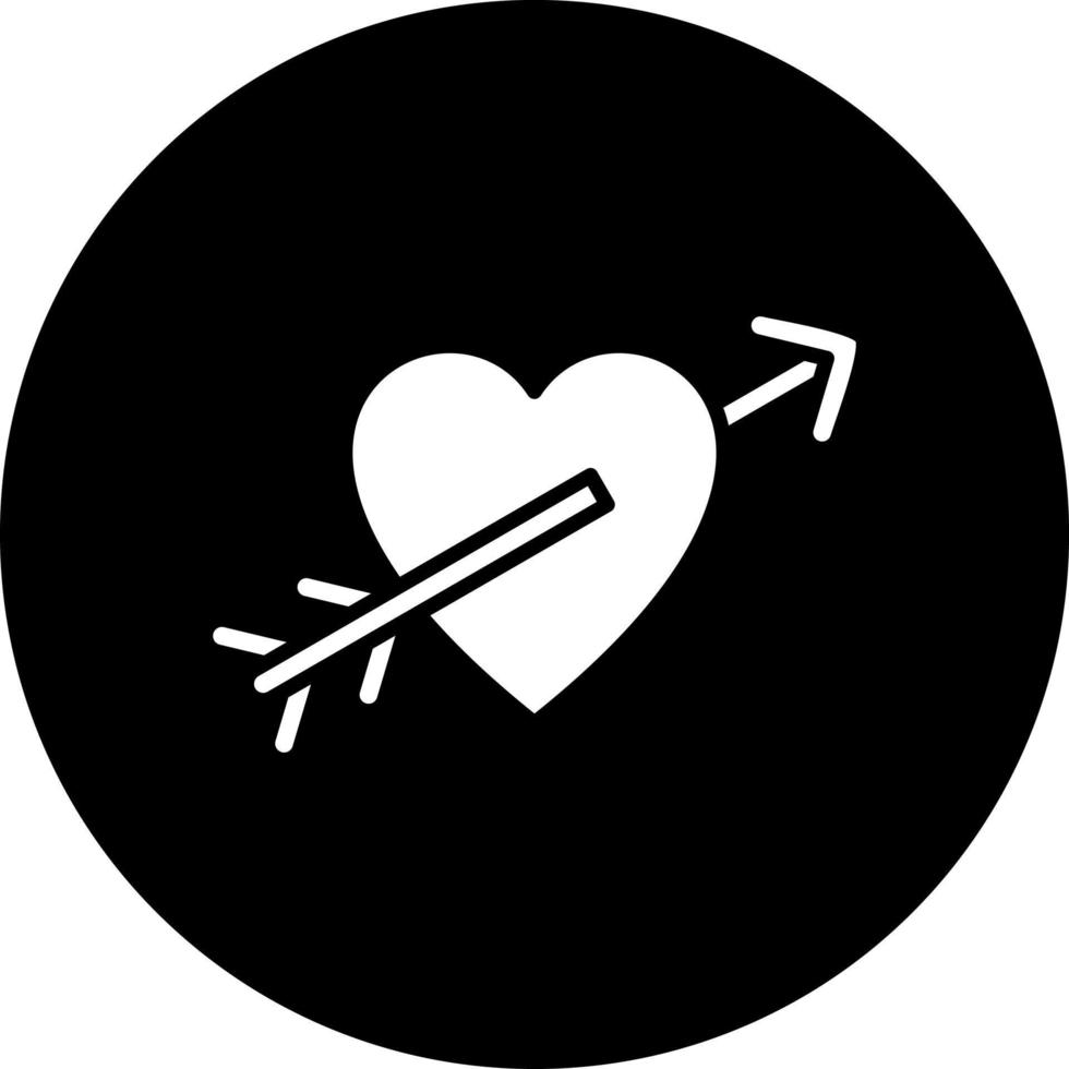 Heart Arrow Vector Icon Style