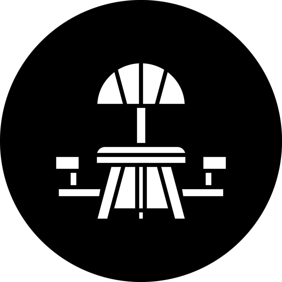 Picnic of Table Vector Icon Style