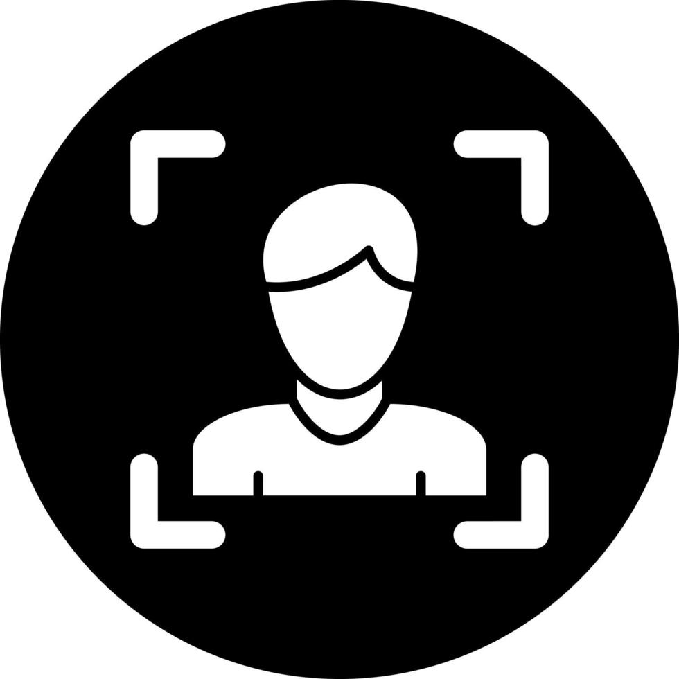 Face Recognition Vector Icon Style