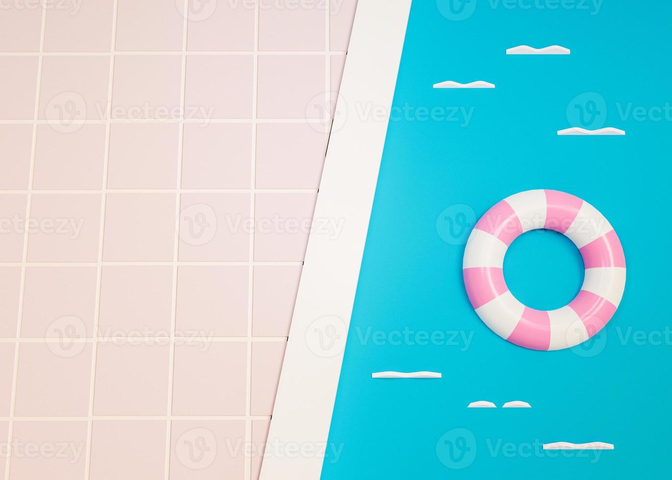 3D rendering scene with podium and abstract background. sumner background. podium for cosmetic product presentation. photo