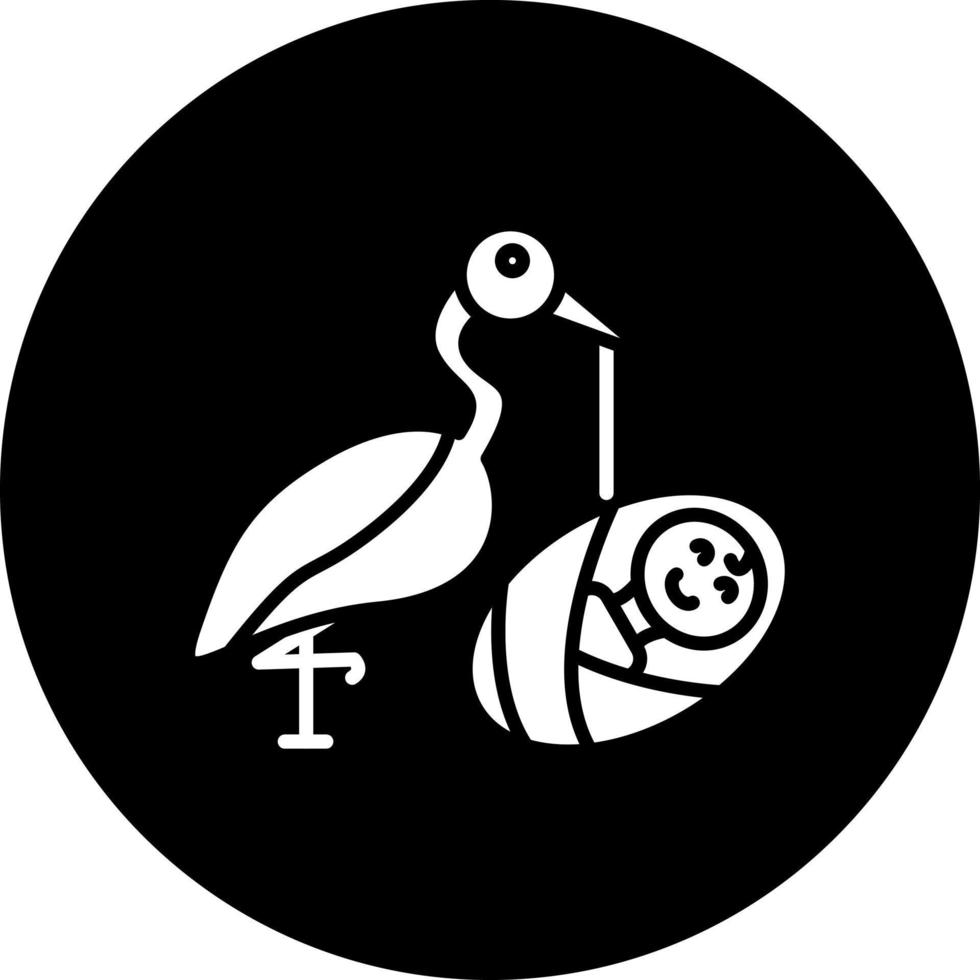 Stork Vector Icon Style