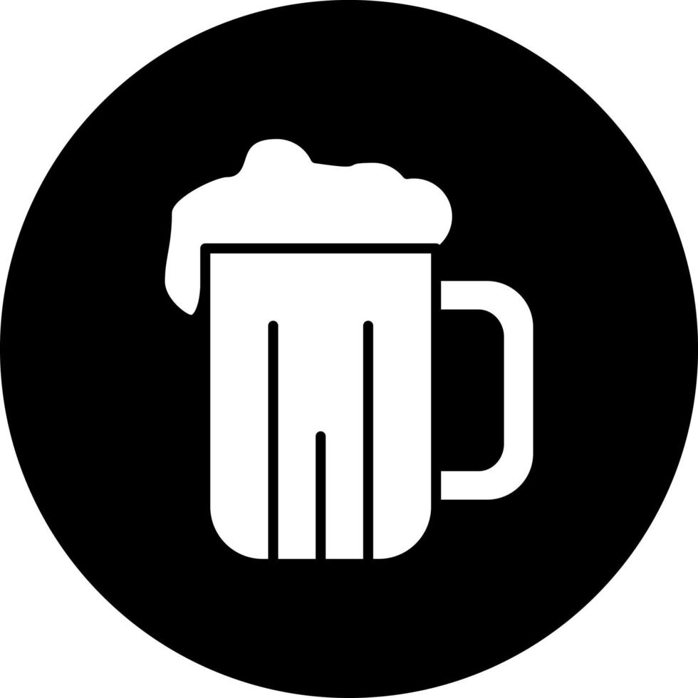 medio litro de cerveza vector icono estilo
