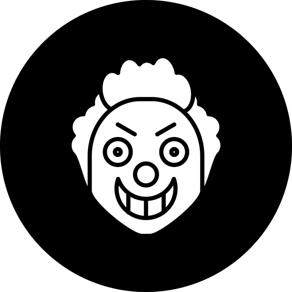 Scary Clown Vector Icon Style