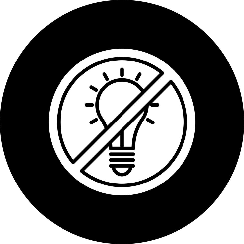 No Incandescent Light B Vector Icon Style