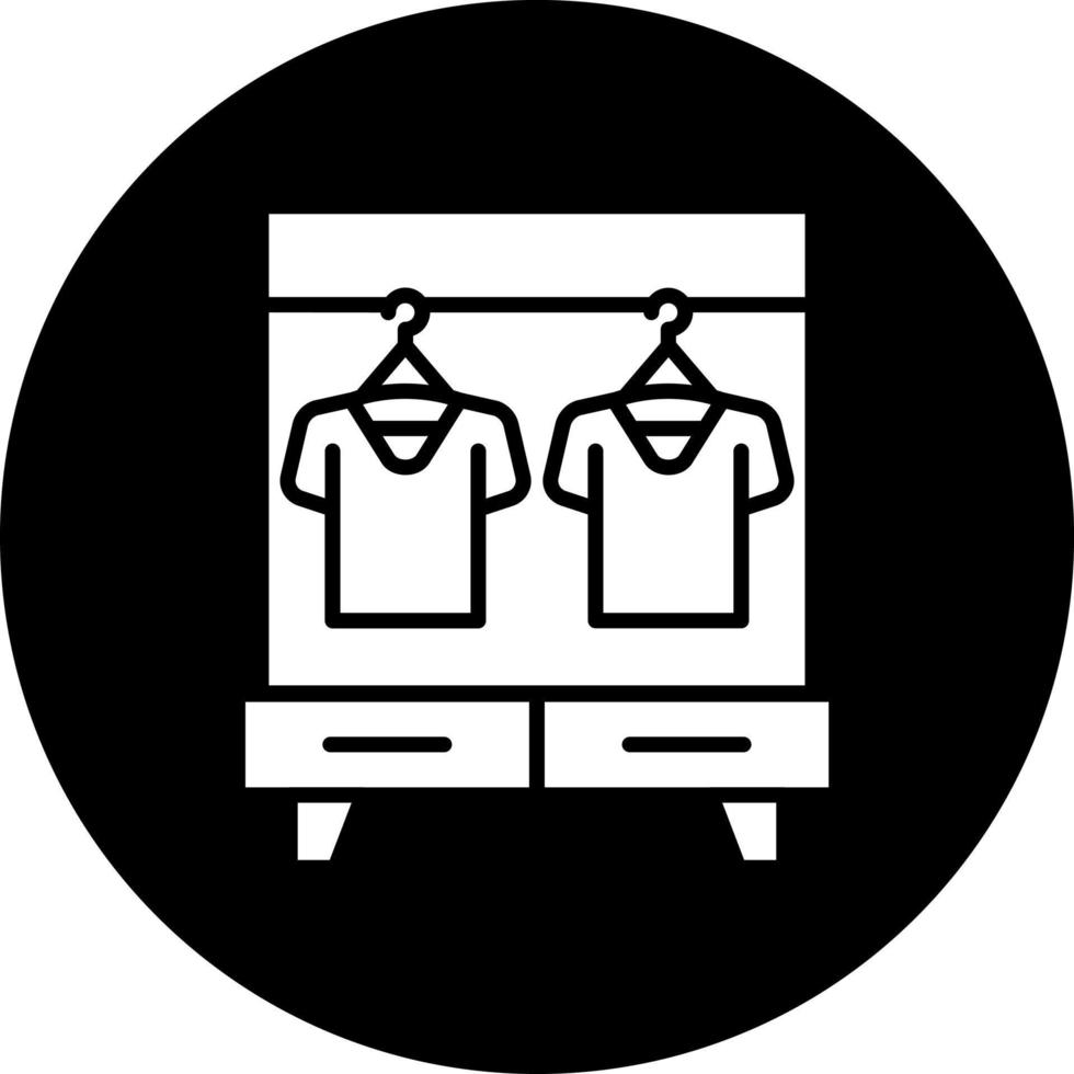 ropa estante vector icono estilo