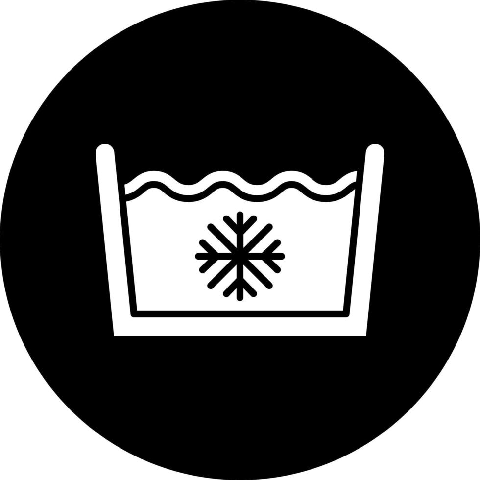 Cold Wash Laundry Vector Icon Style