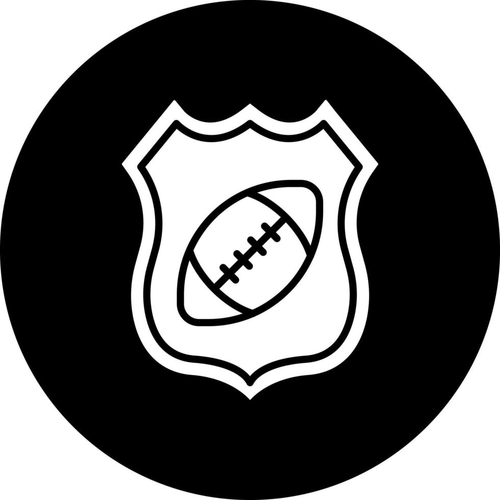 rugby Insignia vector icono estilo