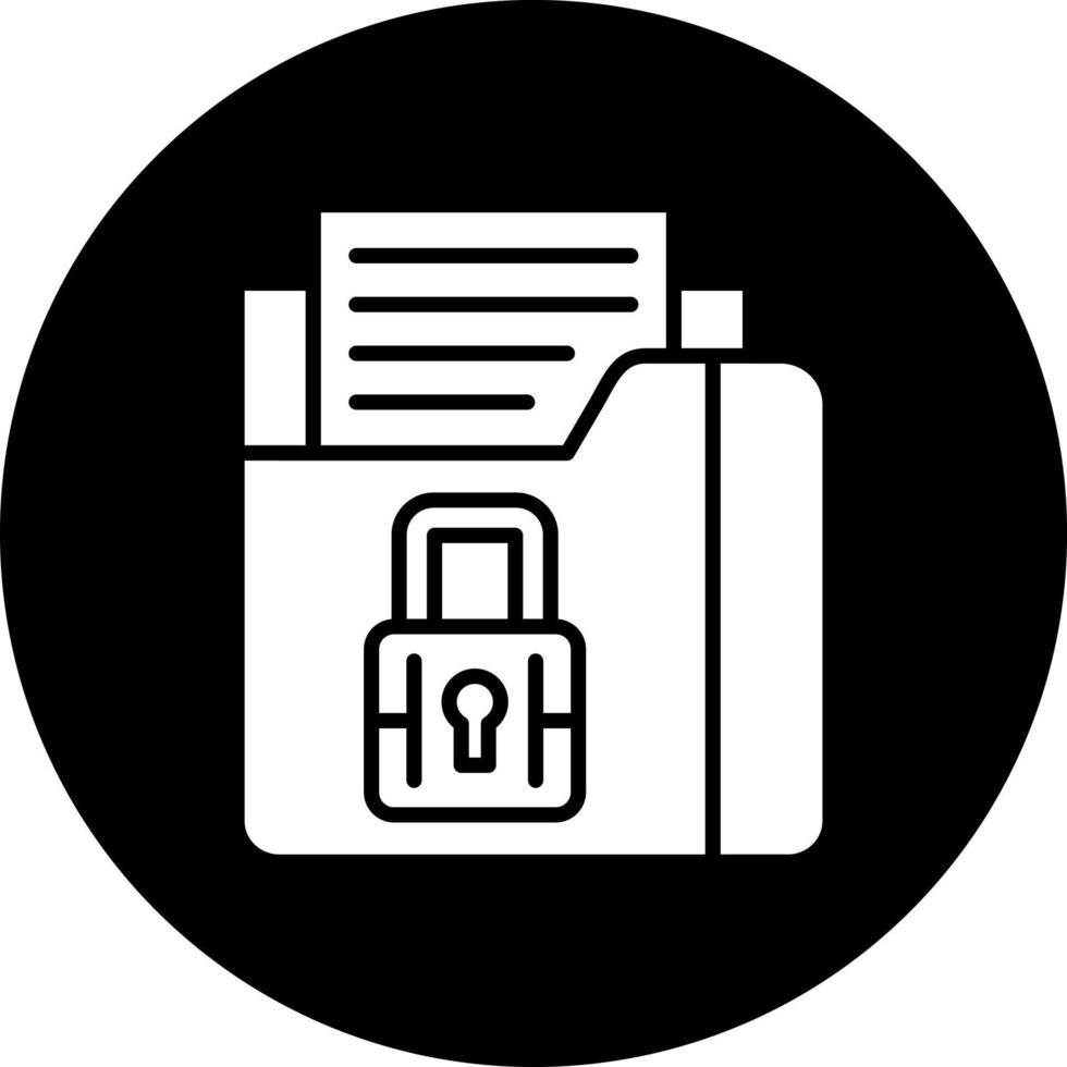 Secured Folder Vector Icon Style