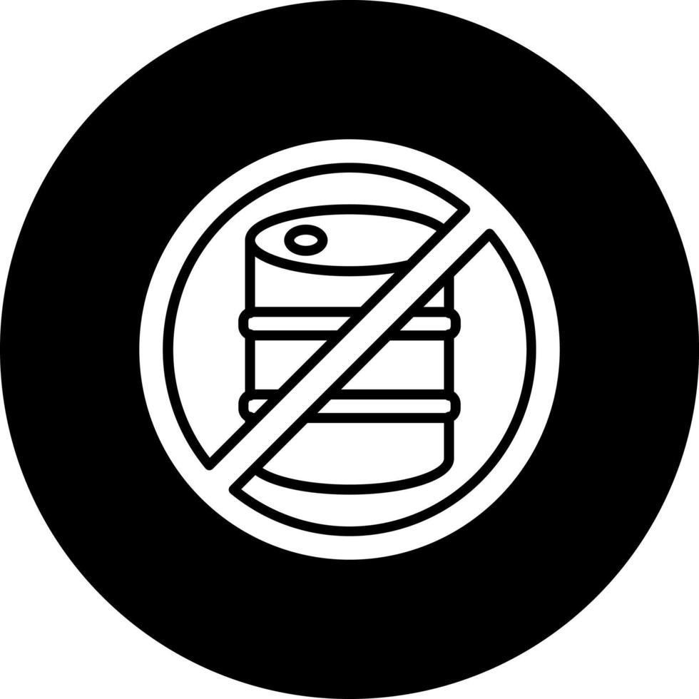 No Fossil Fuels Vector Icon Style