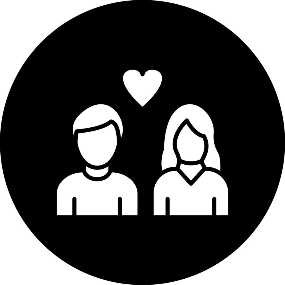 Happy Couple Vector Icon Style