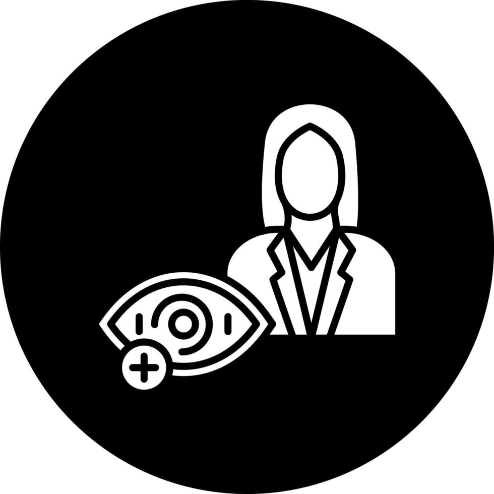 Optometrist Female Vector Icon Style