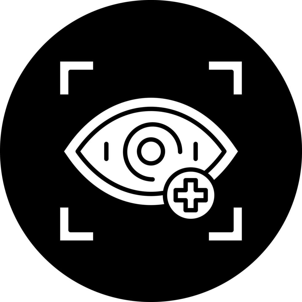 automático ojo examinando vector icono estilo