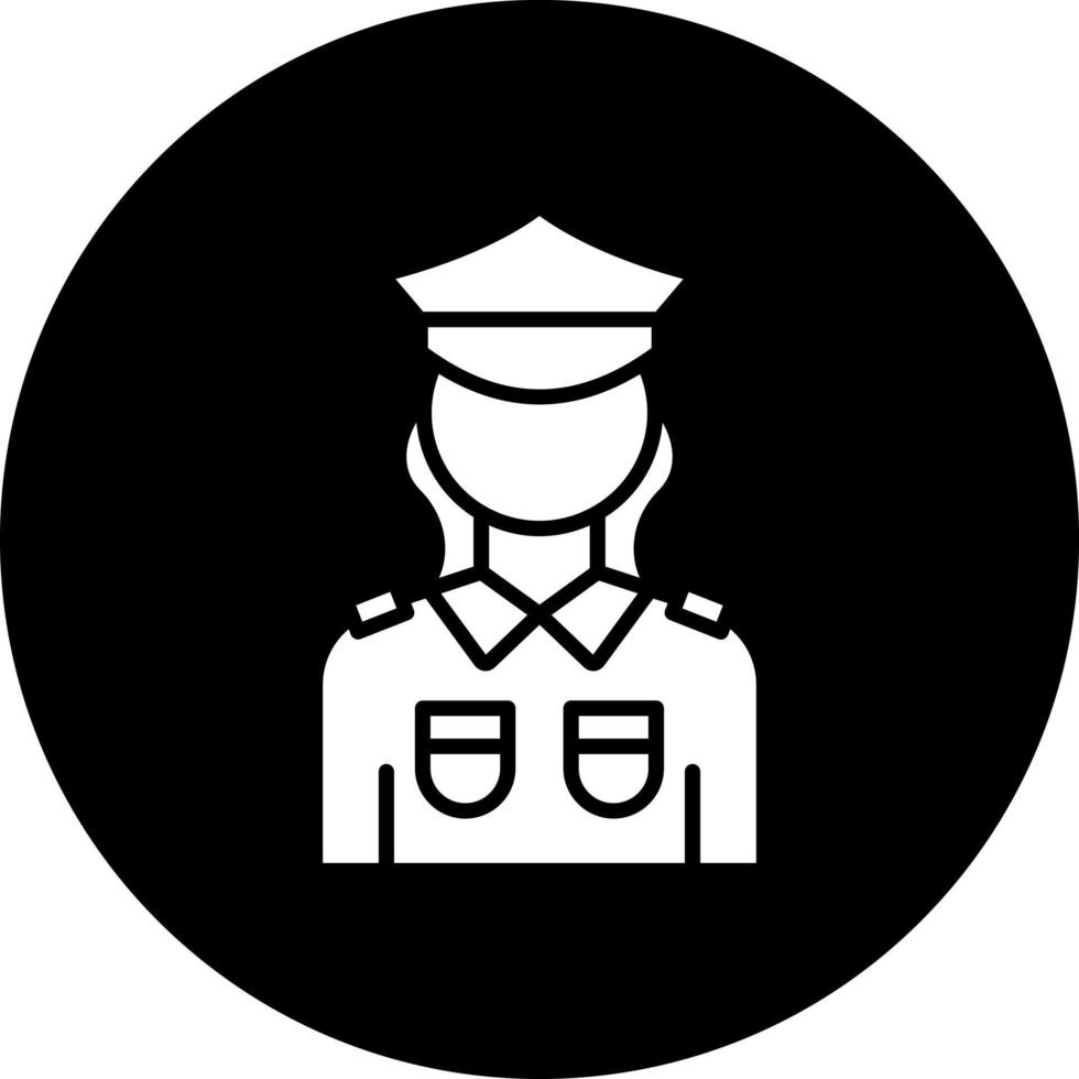 Policewoman Vector Icon Style