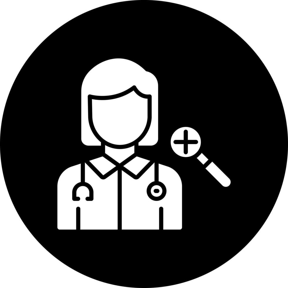 Dermatologist Female Vector Icon Style
