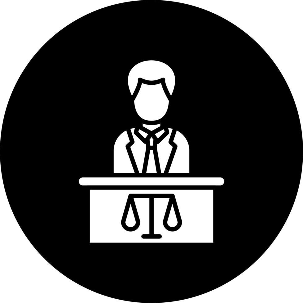 Court Appearance Vector Icon Style